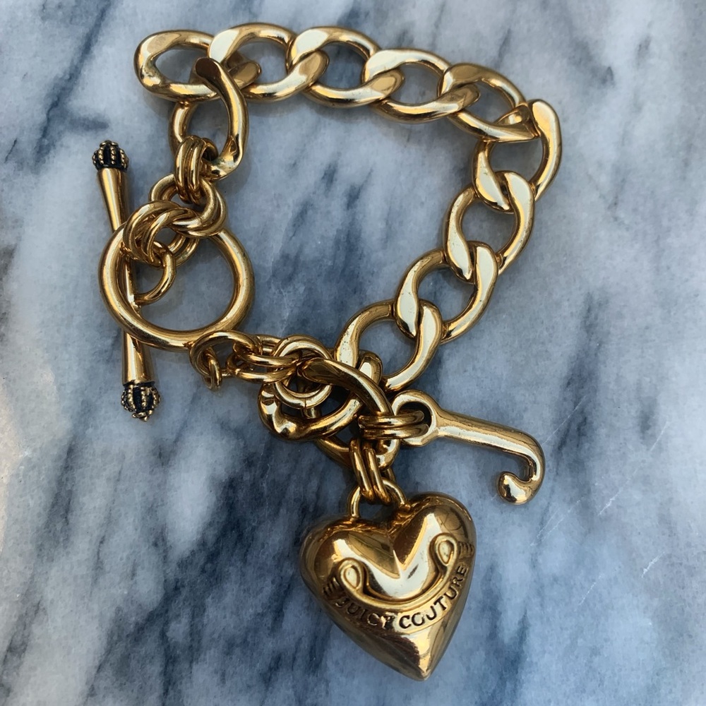 Juicy Couture gold heart bracelet